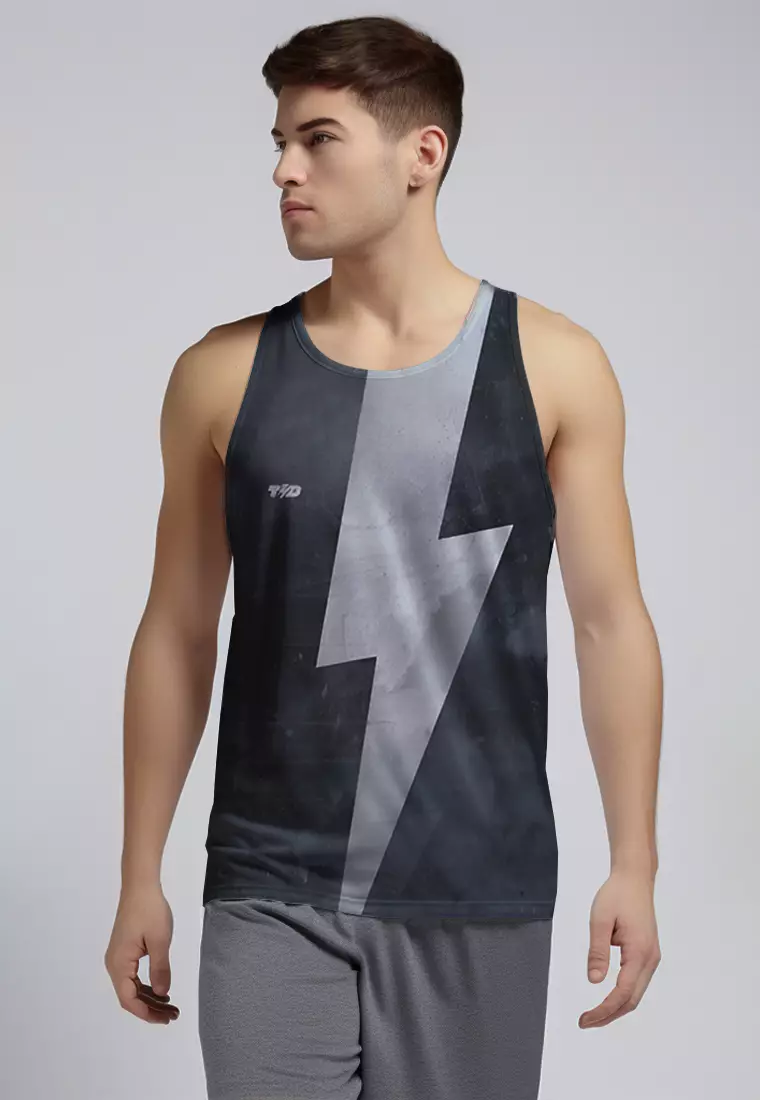 MSA67 singlet running pria tdbolt "speed endurance" hitam airdrylite