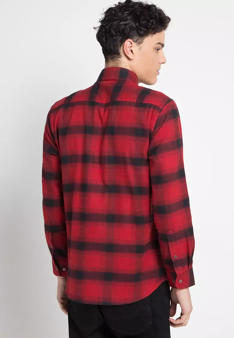 Jual EDITION Plaid Flannel Shirt Original 2023 ZALORA Indonesia