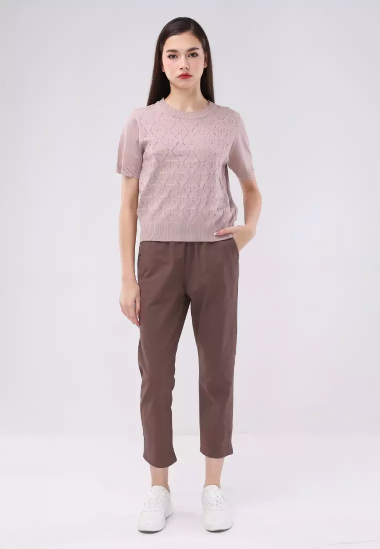 Knitted Short Sleeves Top