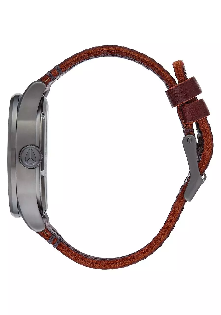 SENTRY LEATHER GUNMETAL/DEEP BURGUNDY