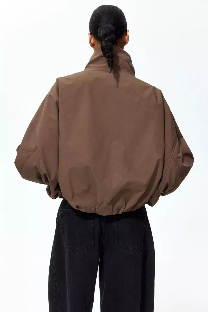 Bubble-hem cotton jacket