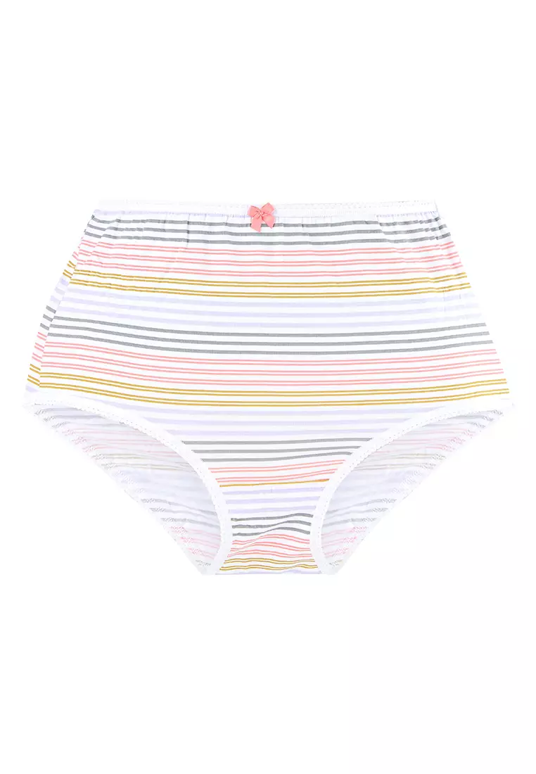 5pk Cotton Lycra Printed Full Briefs