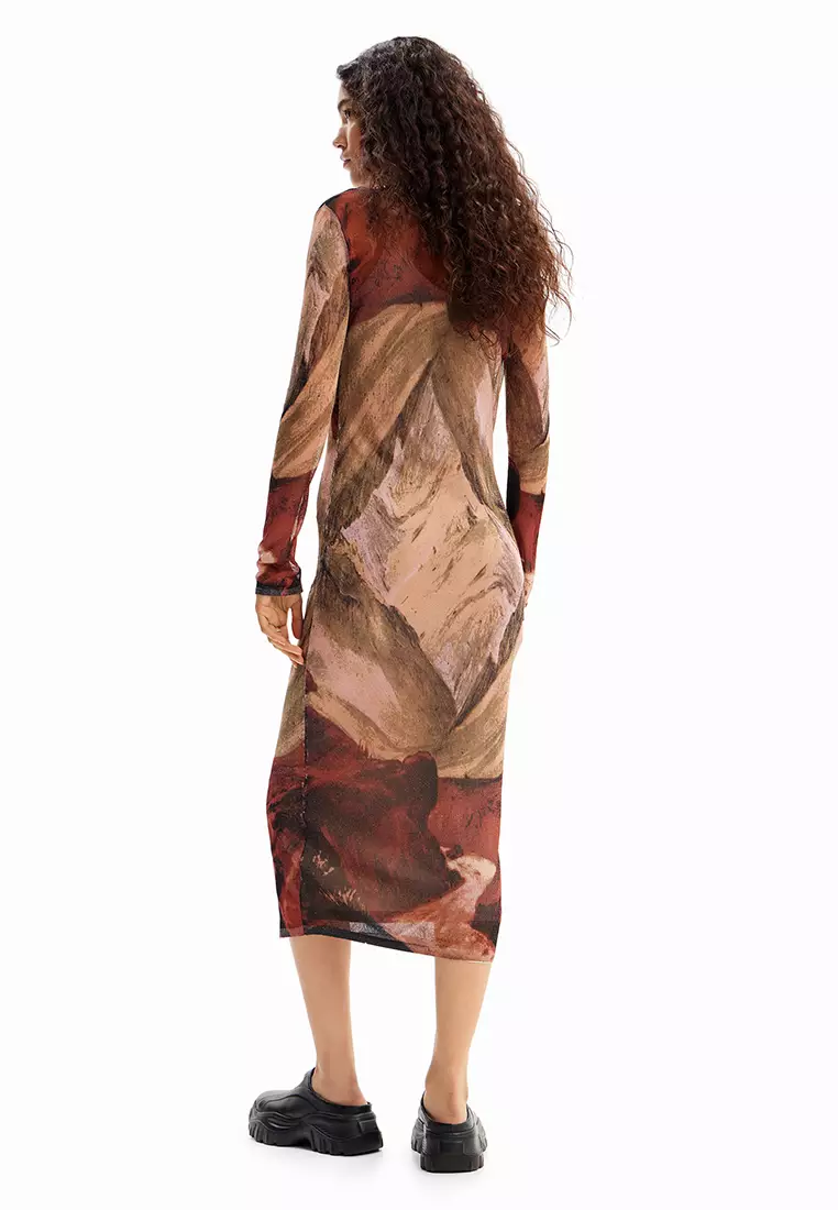 Buy Desigual Desigual Woman Landscape knit midi dress. 2026 Online | ZALORA