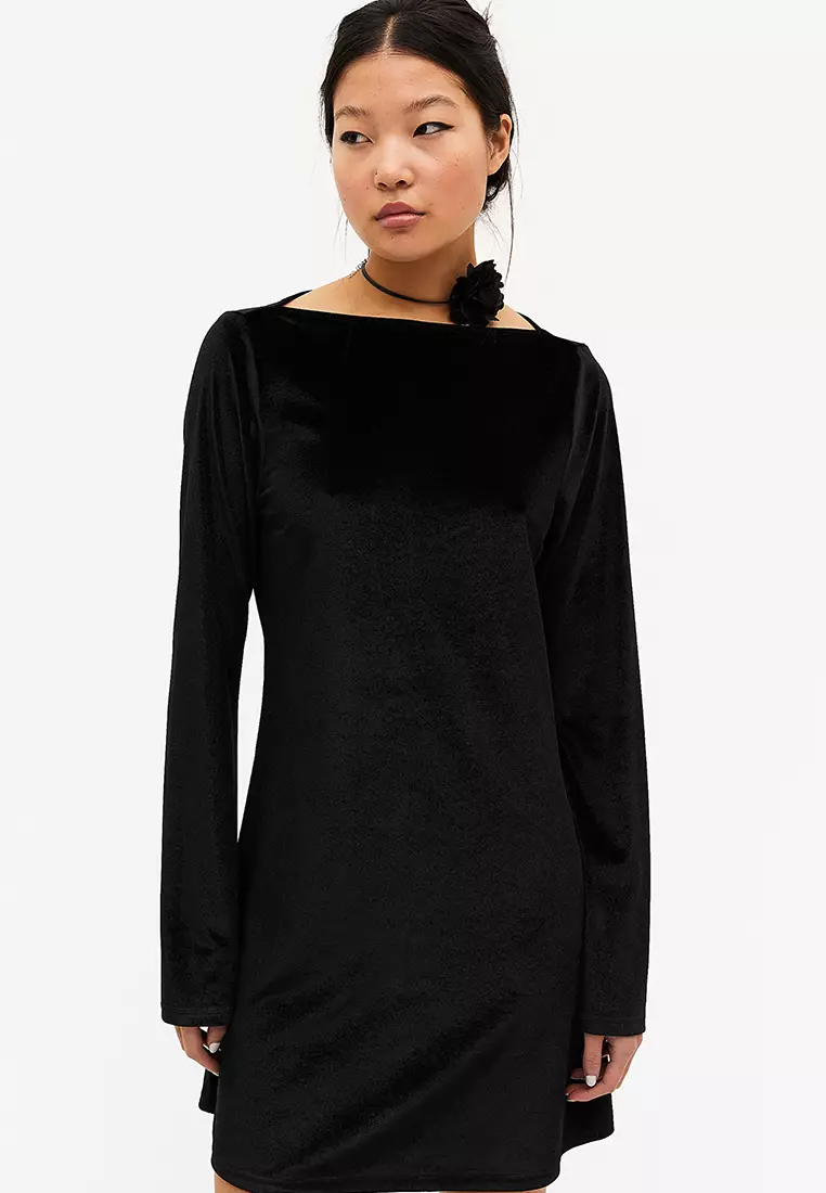 Monki velvet dress hotsell