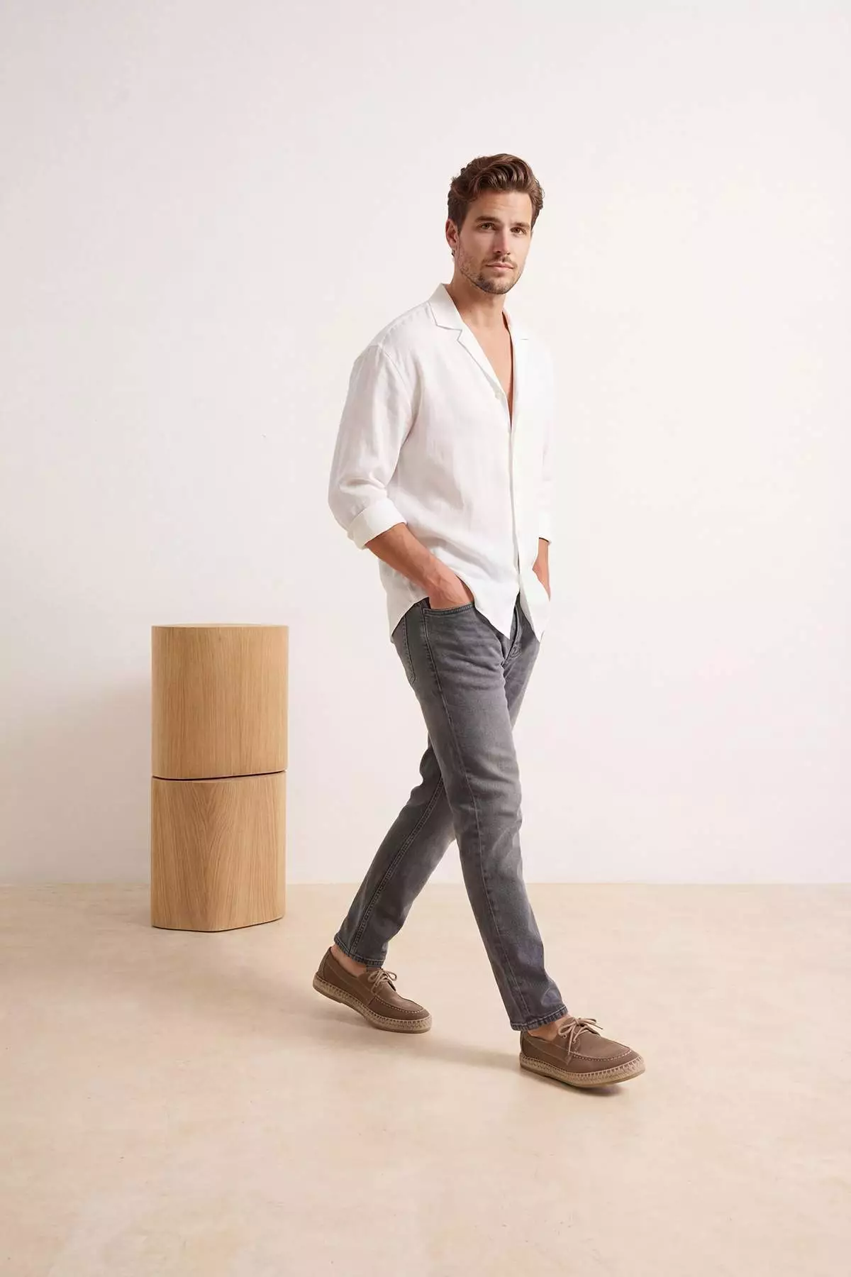 Slim Fit Stretch Fabric Denim Pants Jeans