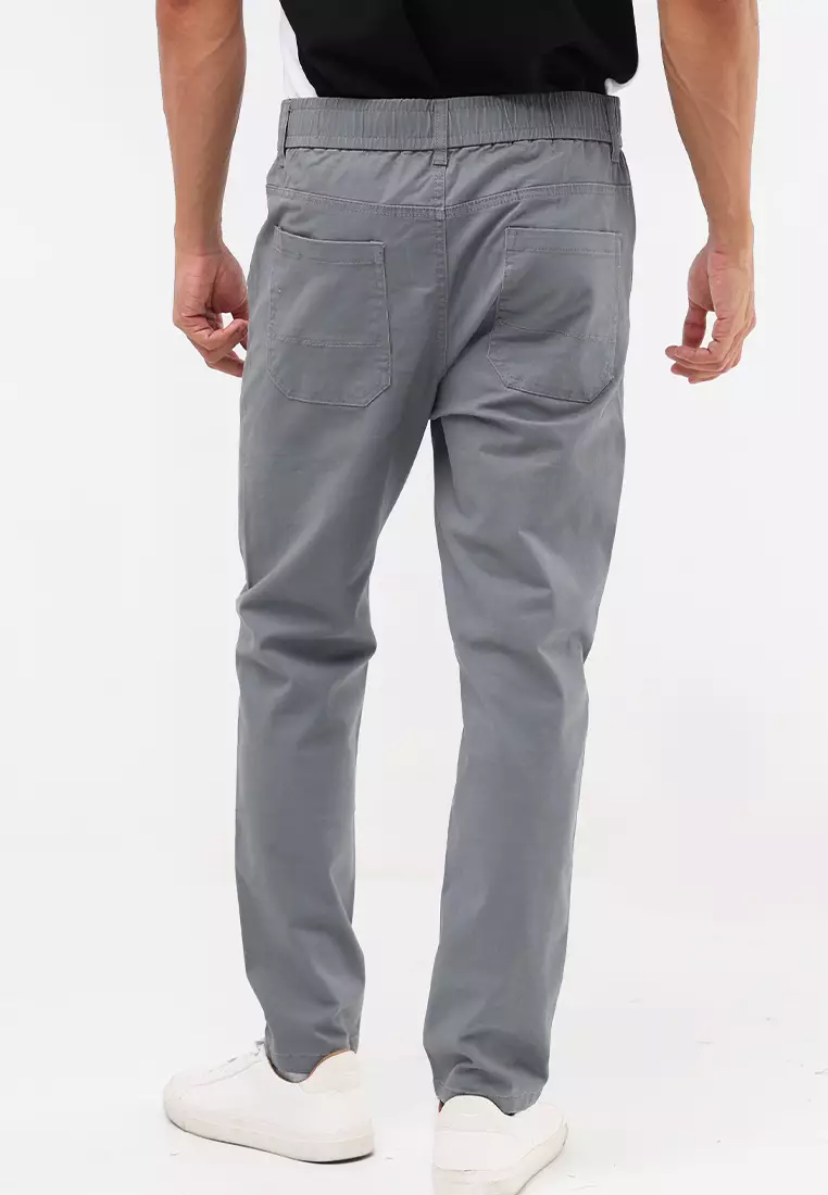Colored Long Pants Slim Tapered