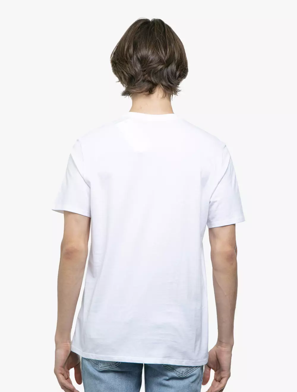 CALVIN KLEIN - SHORT SLEEVE LINEAR SHADOW LOGO CREWNECK TEE - White - white