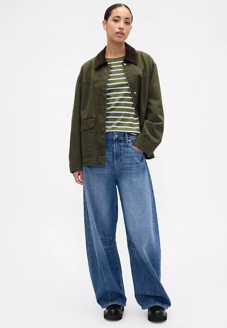Long Sleeve Modern Crew Stripe Sweater