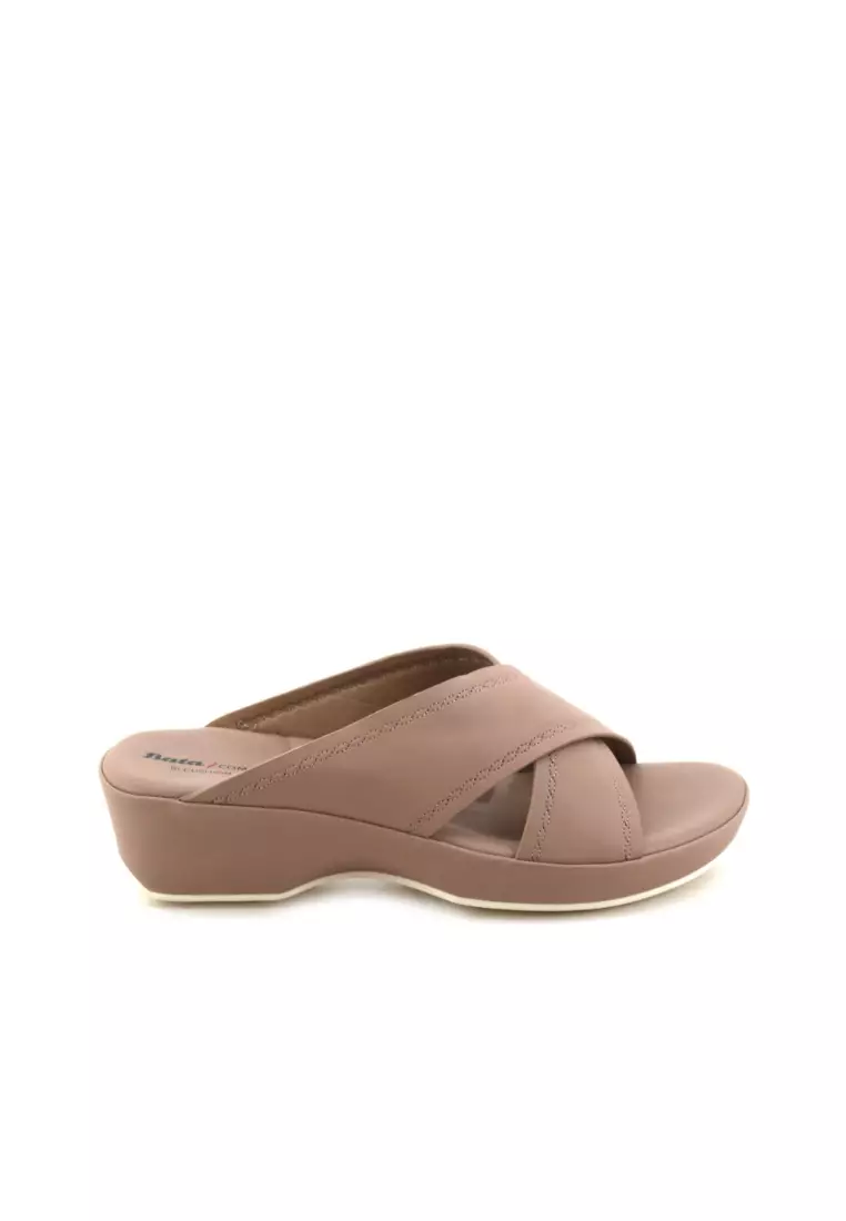 BATA COMFIT Women Beige Wedge Sandals - 6618502