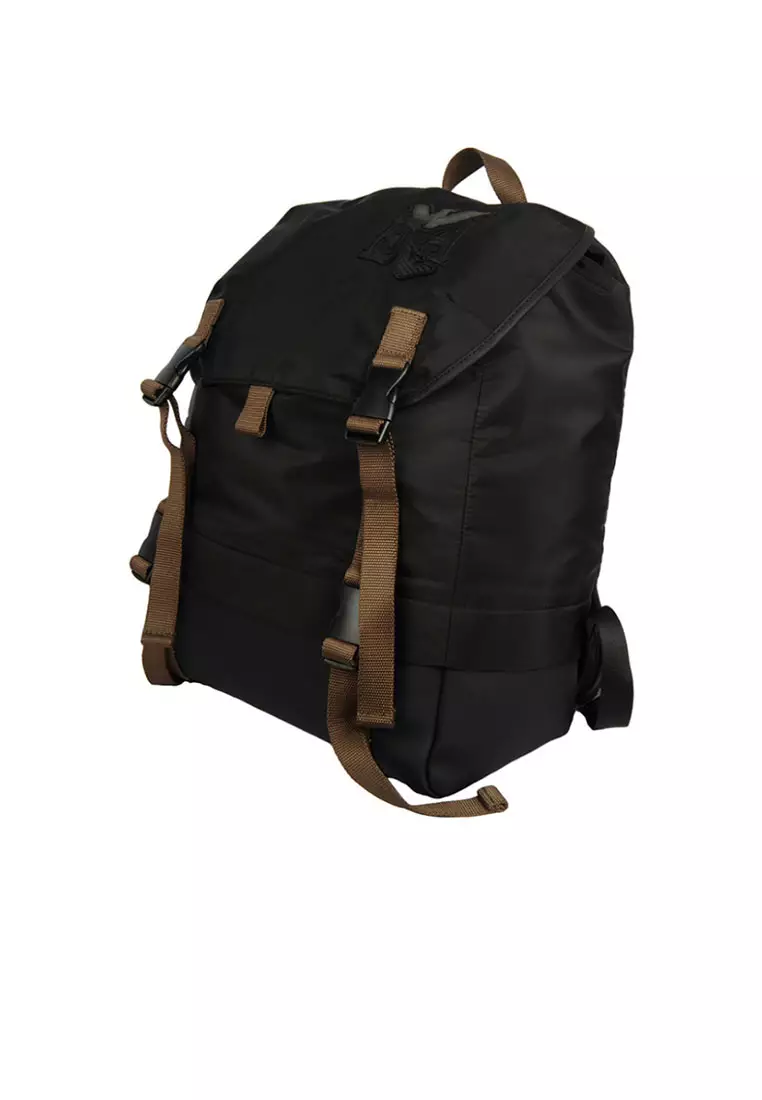 Mens black shop canvas backpack