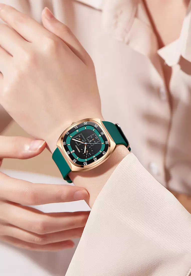 Jam Tangan Wanita Anti Air Original Kasual Mode Tali Silikon Jam Tangan Cewek Korea green