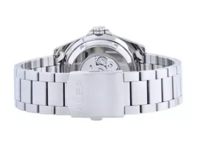 Jam Tangan Pria Alba Mechanical AU4067 AU4067X1  Strap Stainless Steel Silver Color Men Blue Dial Automatic Series Watch Original Garansi Resmi