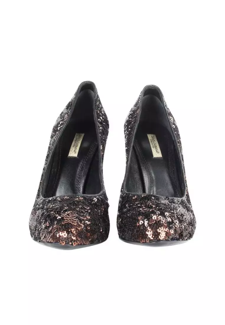 Black sequin deals pumps