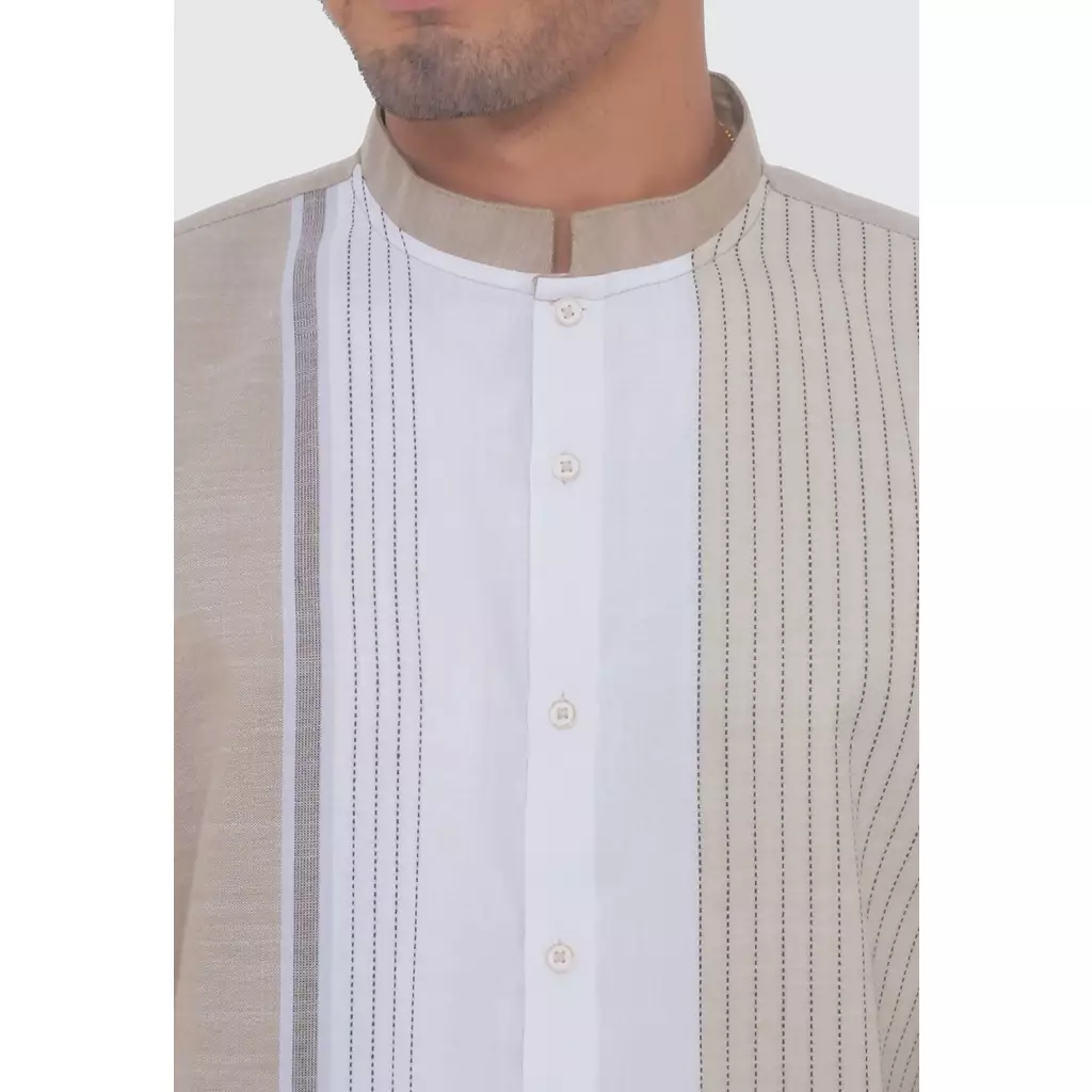 MOC Kemeja Koko Lengan Panjang Pria QURIYA - BROWN