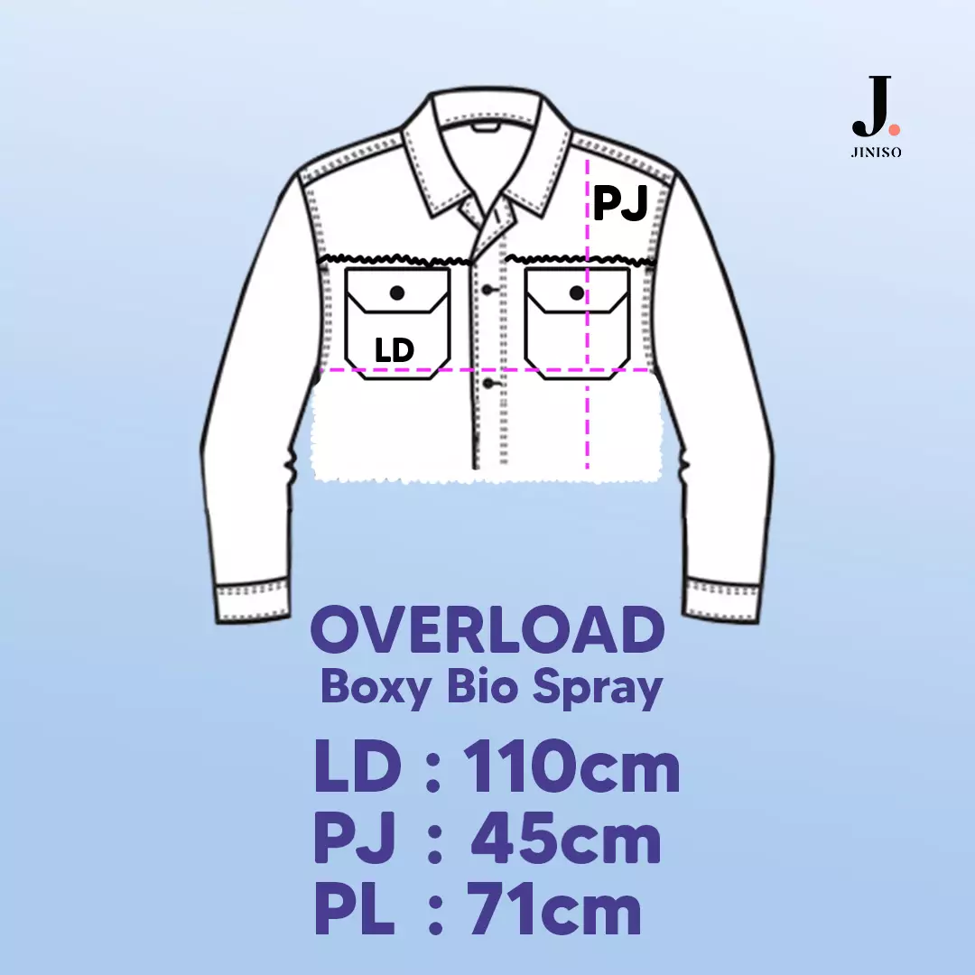 Jaket Crop Jeans Oversize Boxy Bio Spray