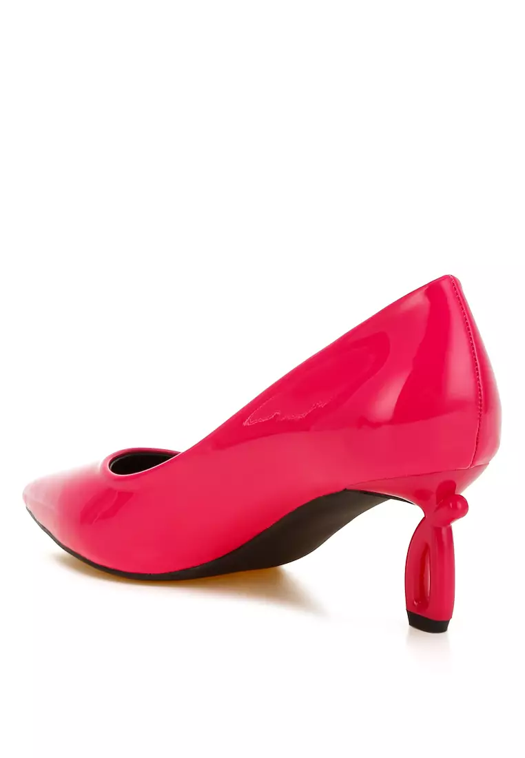 Pointed Toe Fantasy Heel Pumps in Fuchsia