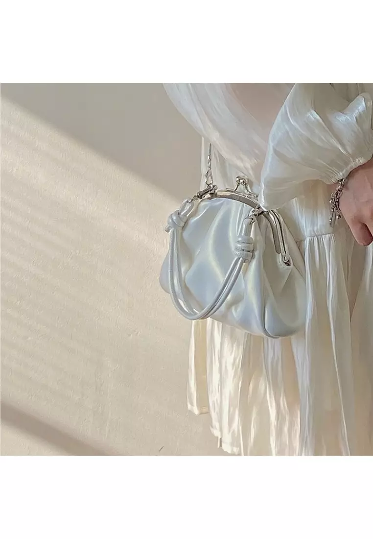 Tiny Tsabira White Mini Hand Bag