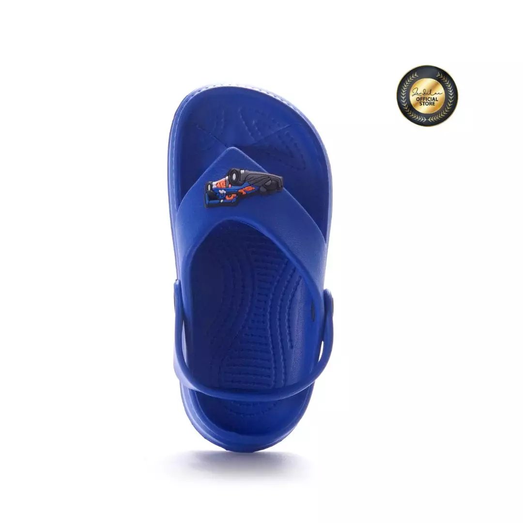 HOTWHEELS - SANDAL LAKI ANAK CH730175LK JAPIT TALI FULL KARET - BIRU SPECTRUM
