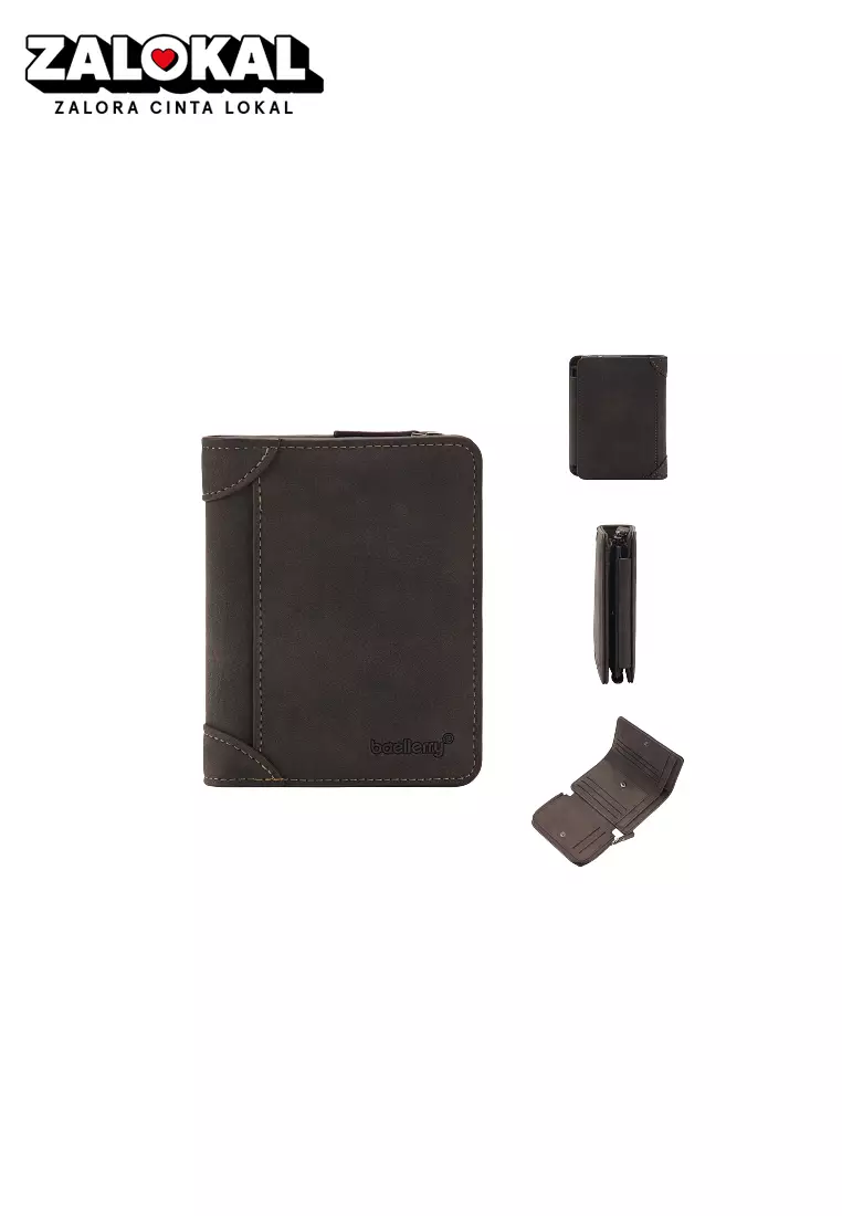 Dompet Pria Bahan Kulit PU Leather Premium BAEOS