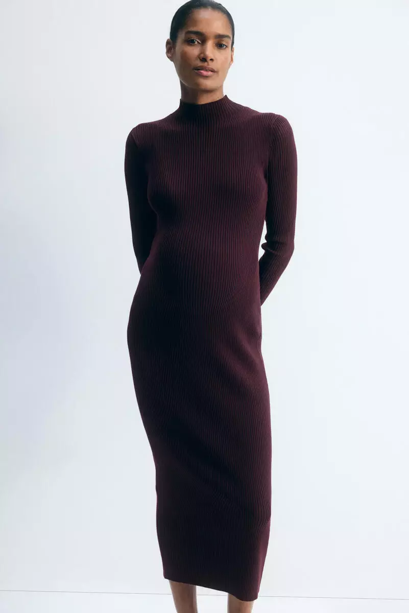 h&m knit turtleneck dress Buy MAMA Rib-knit 2026 Online tiktok viral h&m dress