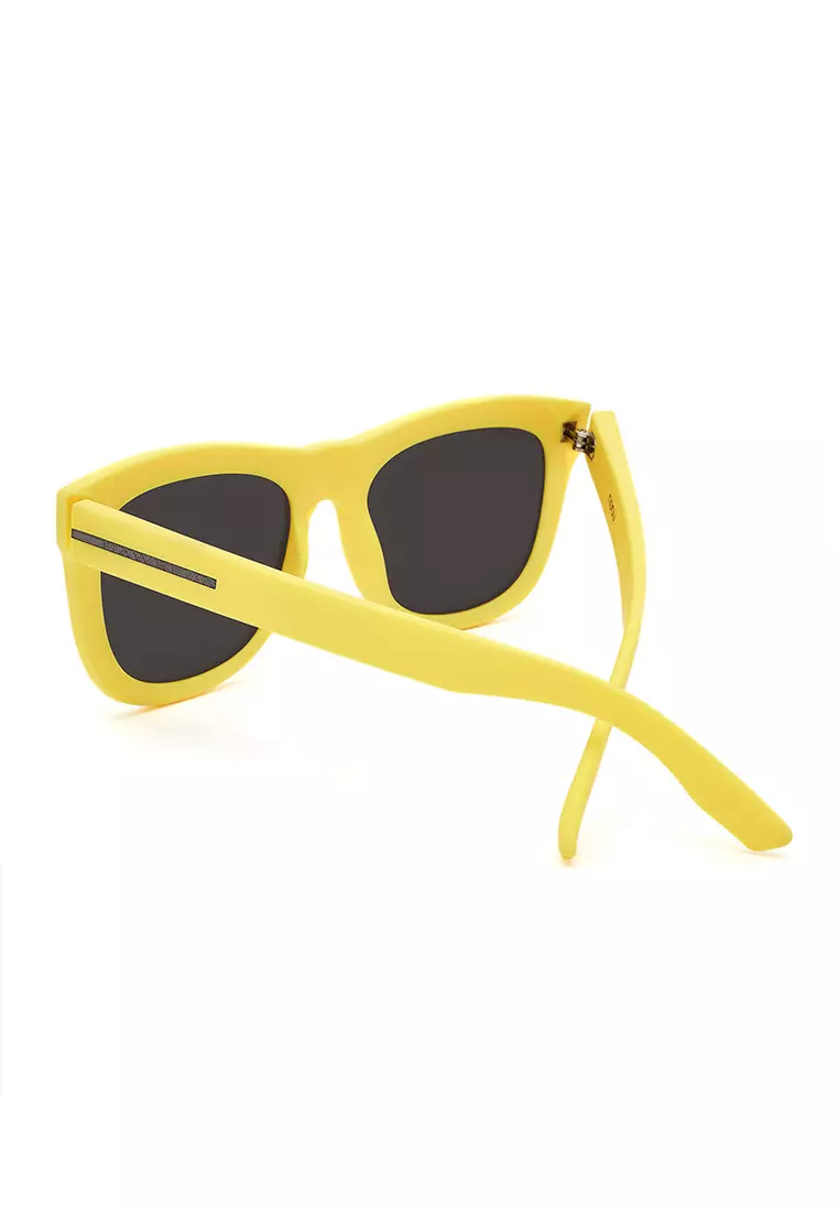 HAWKERS Rubber Yellow Dark NOBU Asian Fit Sunglasses for Men and Women. UV400 Protection. Official Product Designed in Spain