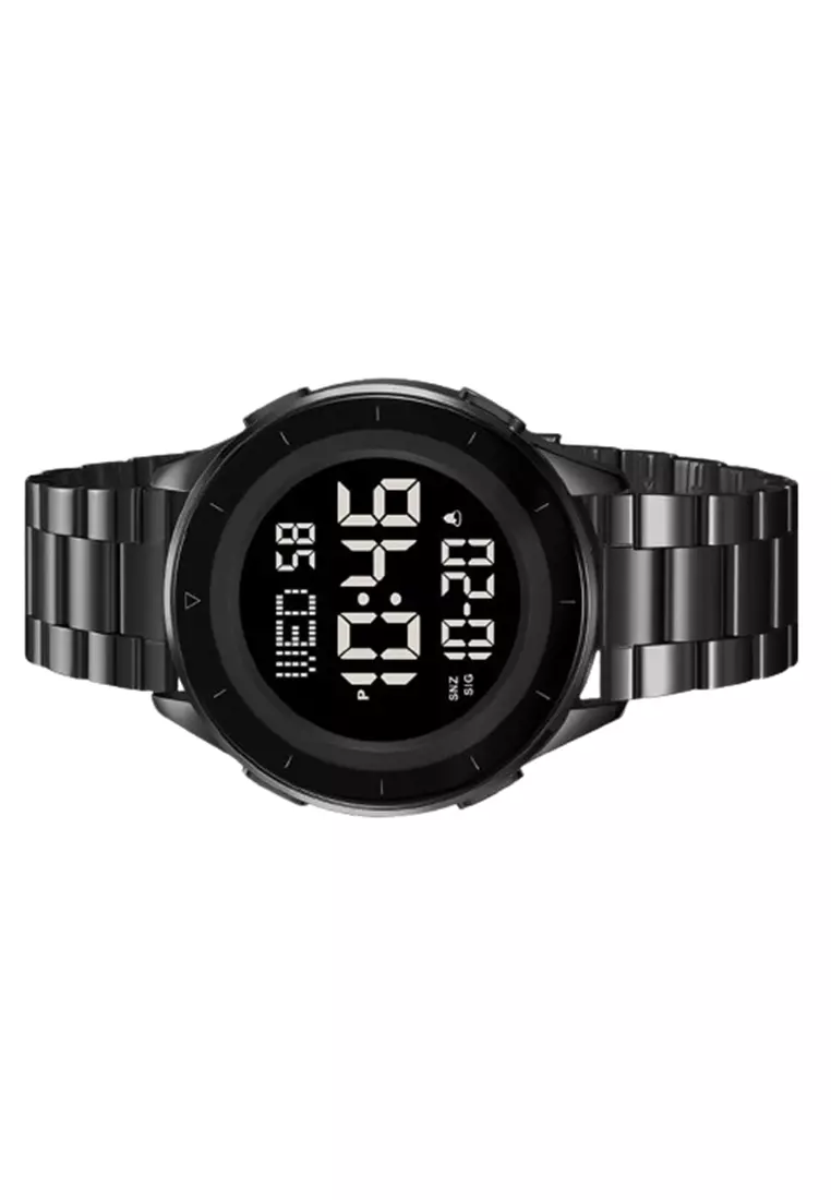 Jam Tangan Digital Pria 2Time Alarm Material Stainless Steel BK67 Waterproof ORIGINAL