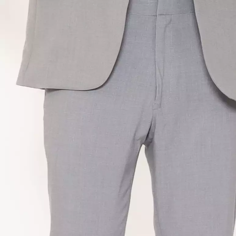 Lawell Celana Formal Pria Warna Light Grey | Polyester Viscose 4-Way Stretch | SAWTELLE	