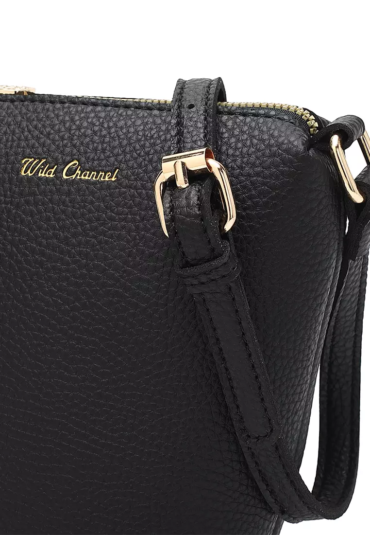 Women's Shoulder Sling Bag / Crossbody Bag - Black