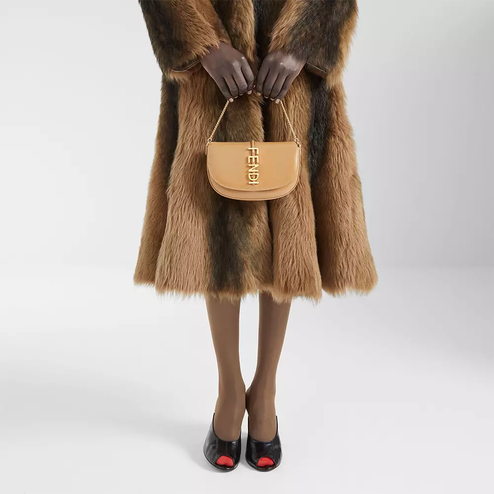 F'graphy Wallet On Chain Leather Cappuccino Ghw