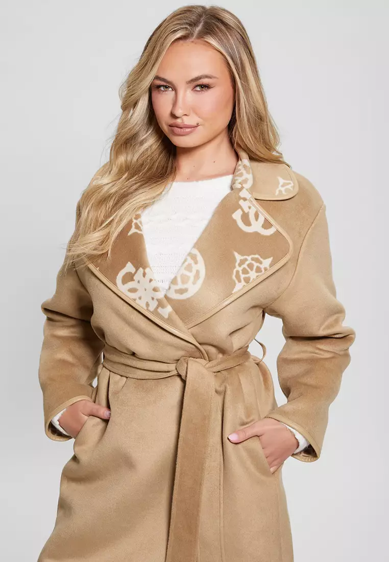 Guess wrap coat shop
