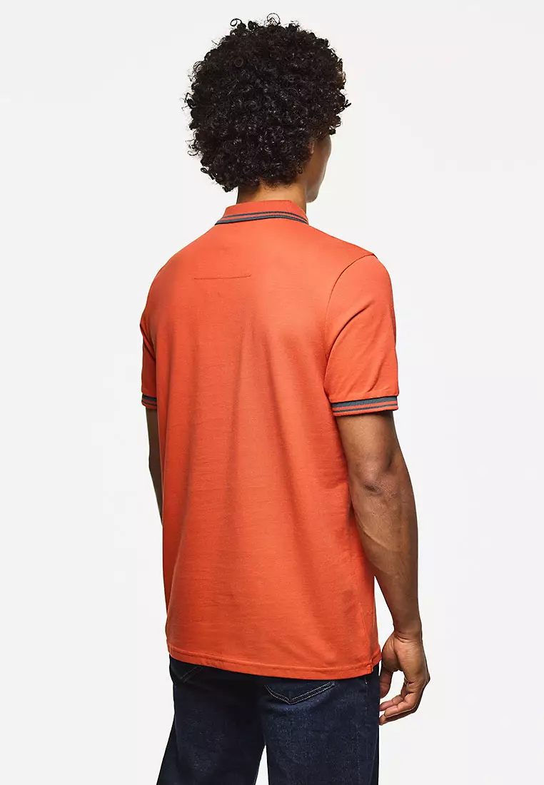 MENS SUNSET/CYCLONE LEVANTO POLO WITH CONTRAST TIPPING