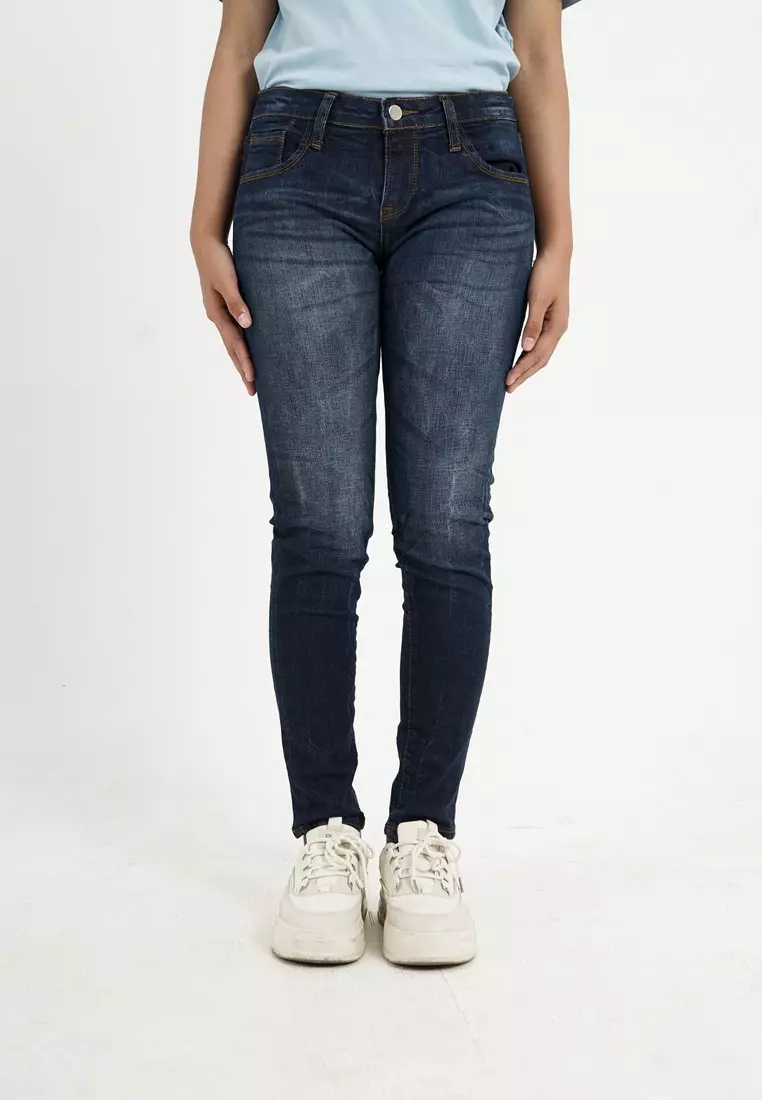3Second Women's Long Skinny Jeans Denim On C021024