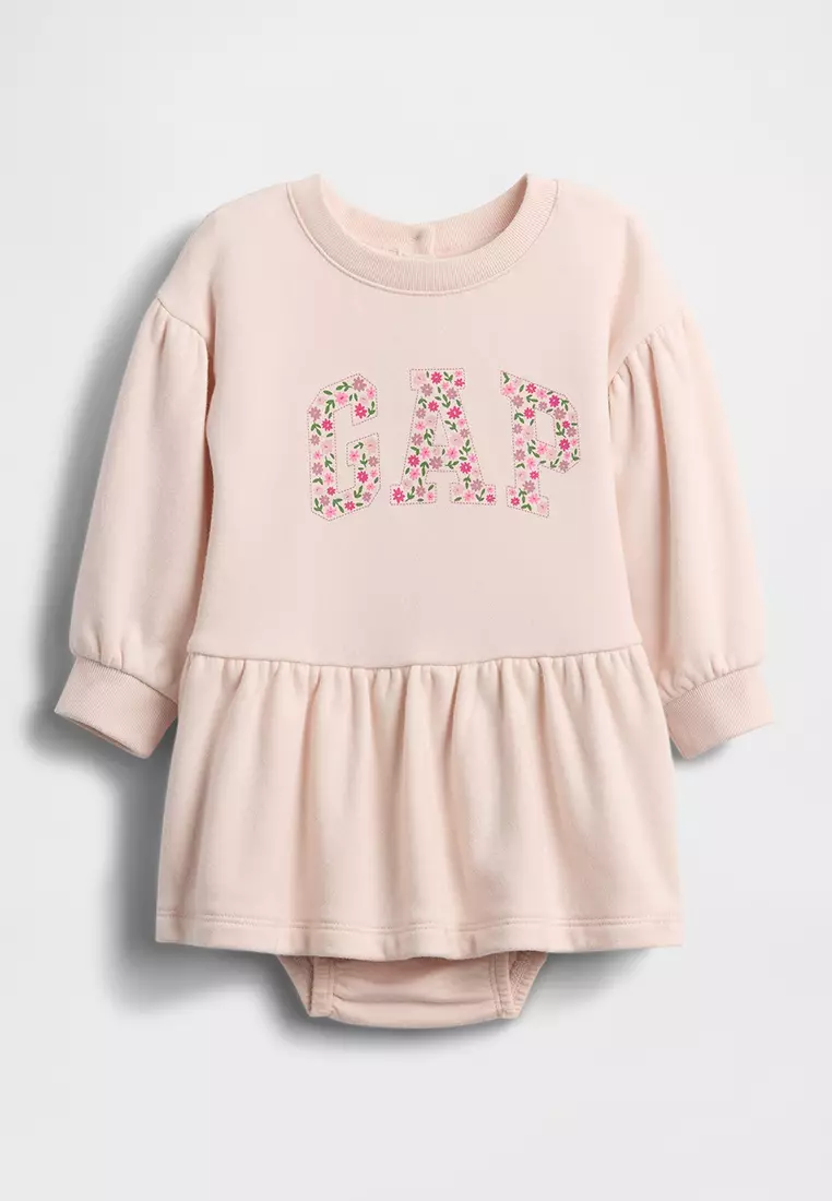 Infant Long Sleeve Fleece Logo Dress