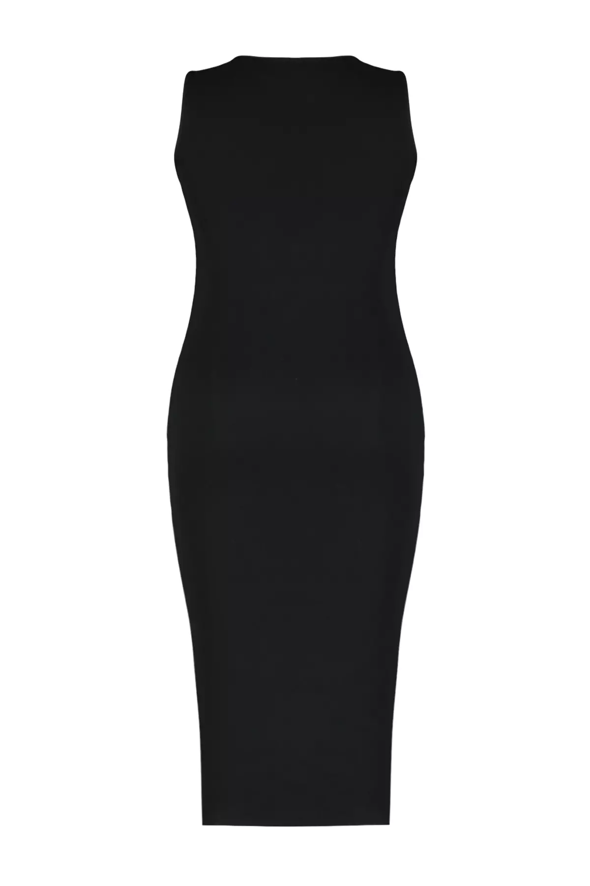 Plus Size Embroidered Midi Knitted Dress