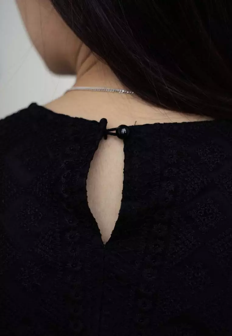 COTTON BLEND JUMPSUIT WITH LACE DETAILS