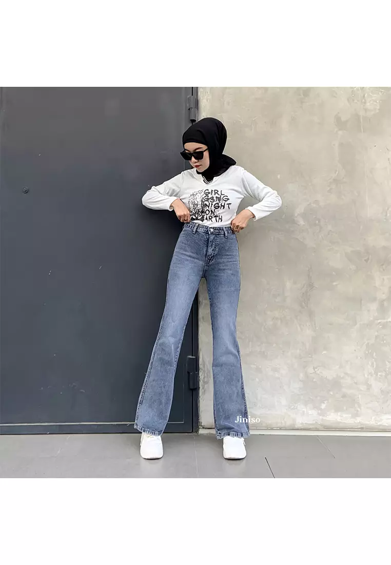 Highwaist Stretch Cutbray Jeans 522 HANGOUT