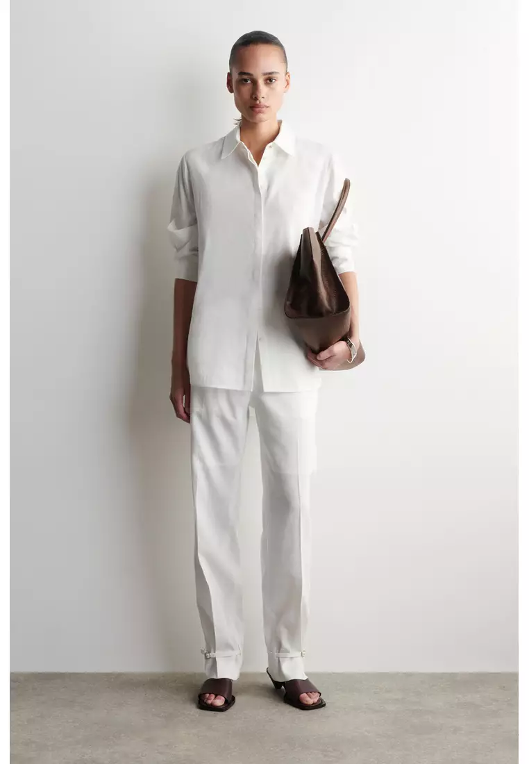 LONGLINE LINEN SHIRT