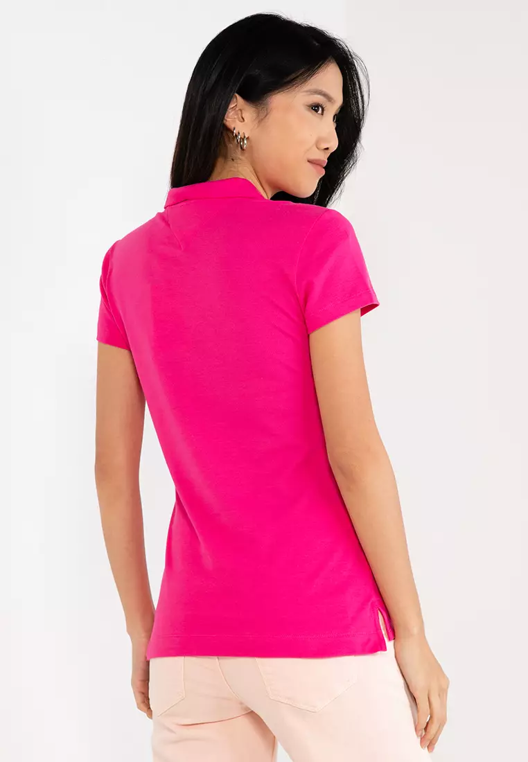 hot pink tommy hilfiger shirt