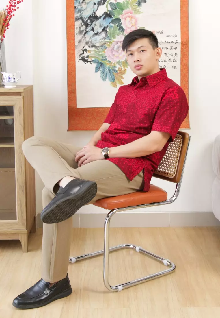 Nayara Kemeja Batik Noah Maroon SH