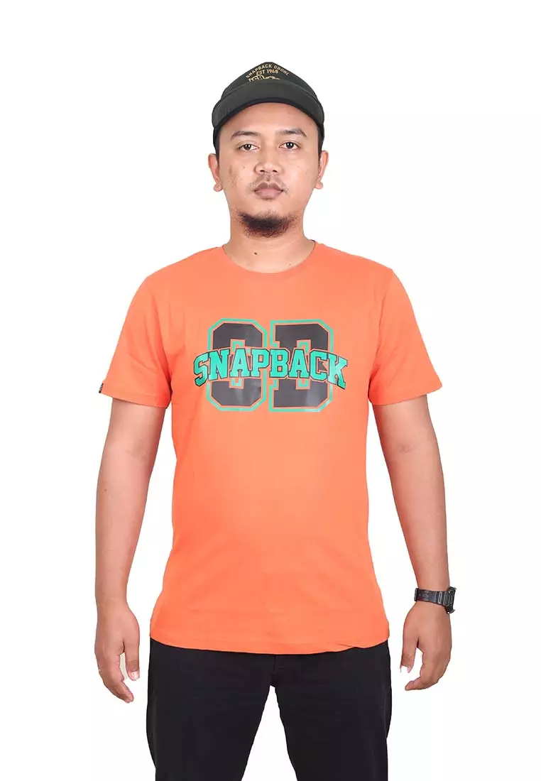 Snapback T-Shirt Orange Dewasa Logo SB Snapback