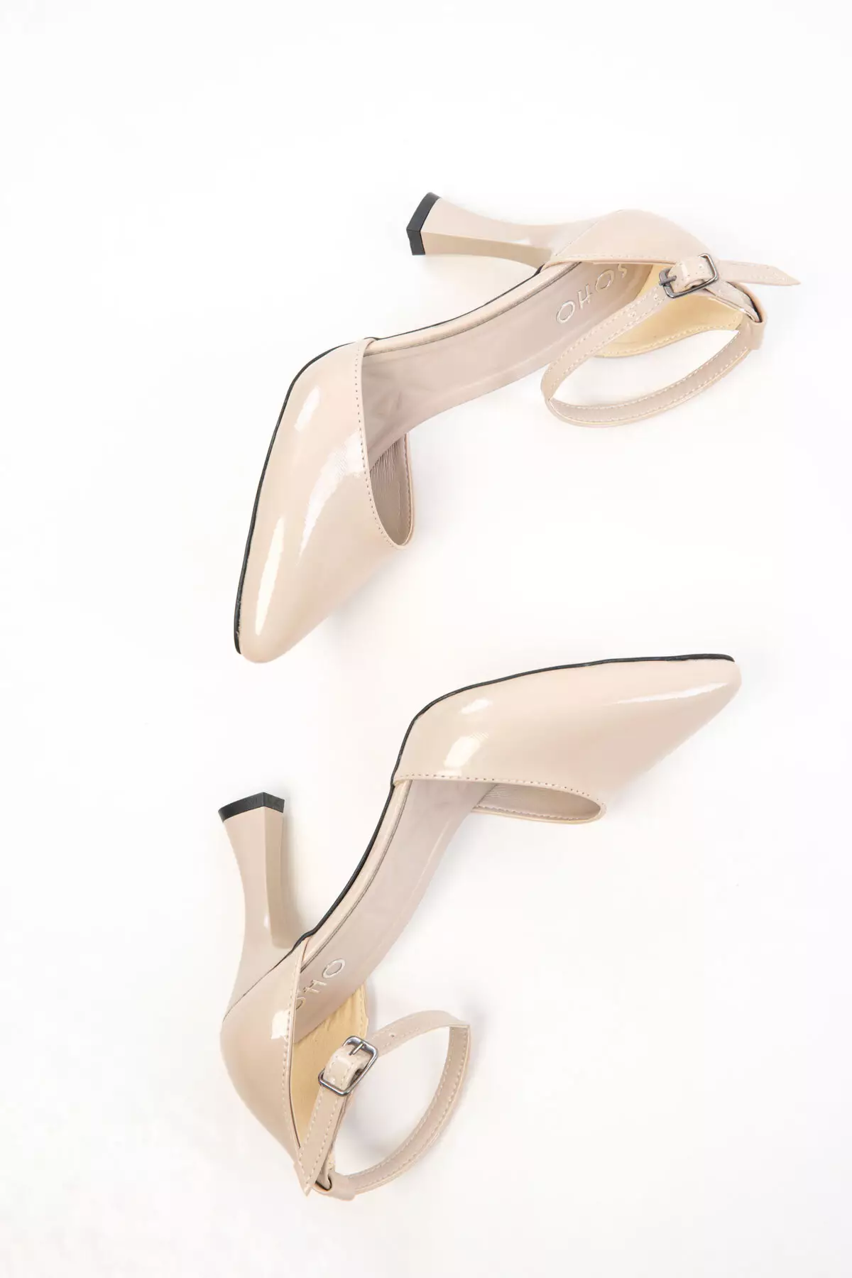 Skin Patent Leather Women'S Classic Heeled Shoes 17844