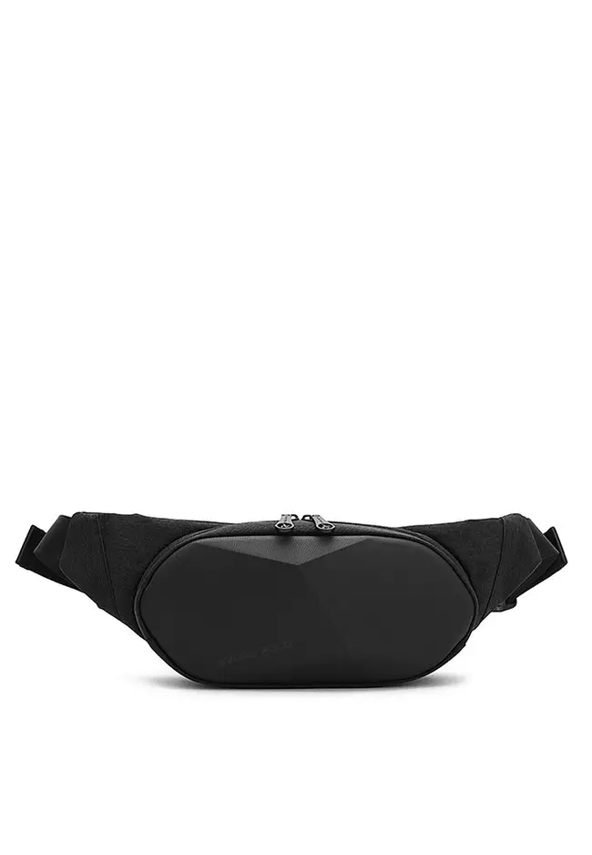 Buy Swiss Polo Men's Waist Bag / Belt Bag / Chest Bag - Black 2024 ...