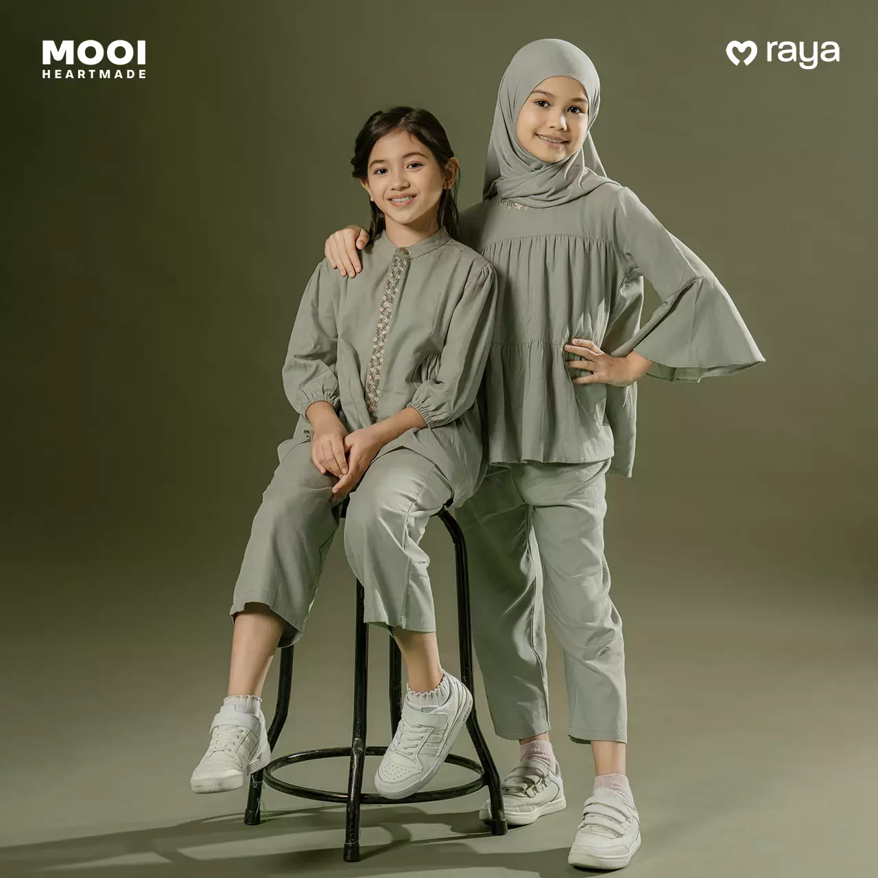 Mooi Pashmina Instan Anak Hijab Anak - Khaki