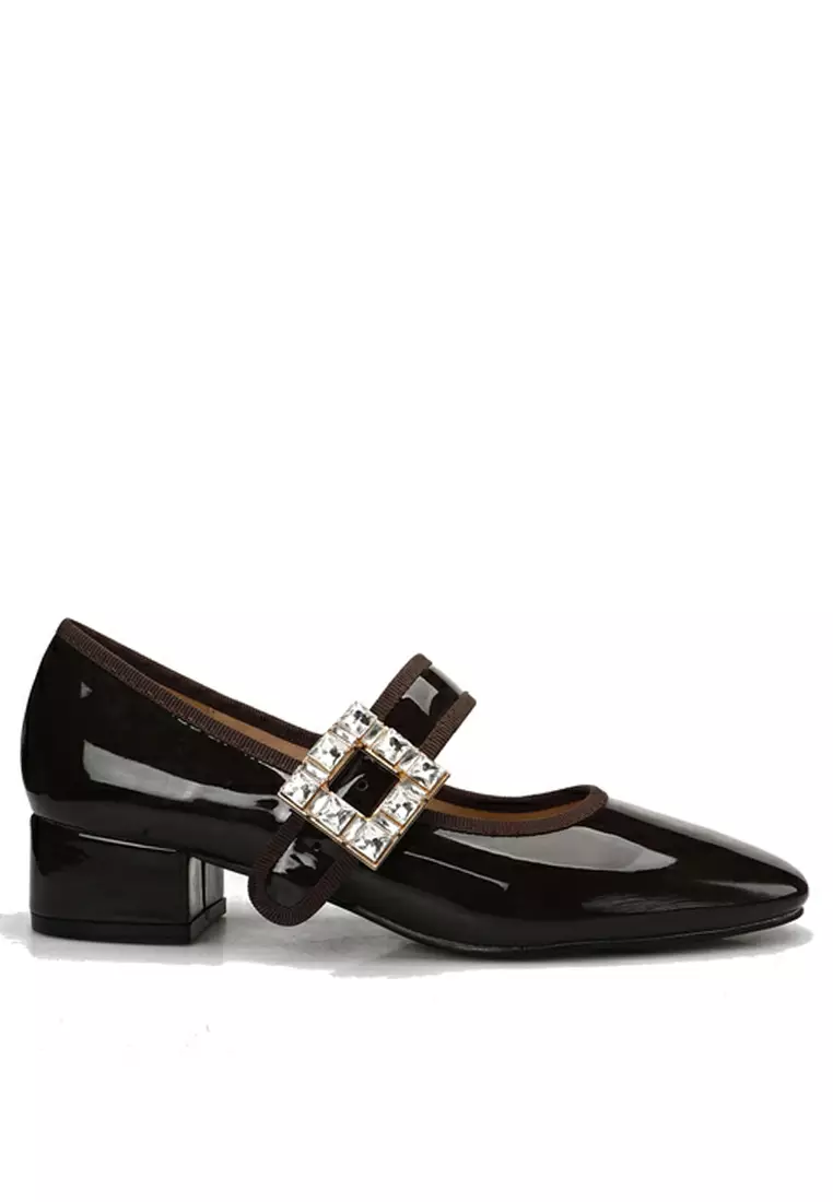 Discount on Twenty Eight Shoes  shoes - SKU: 3.5cm Rhinestone Buckle Strap Mary Jane Shoes Te8368-2