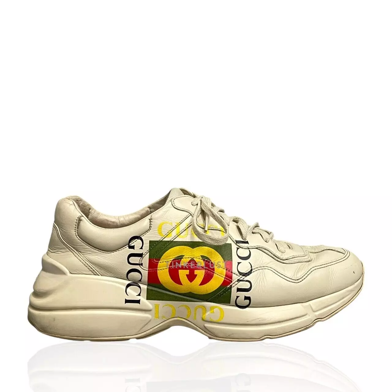 Harga rhyton gucci logo leather sneaker online