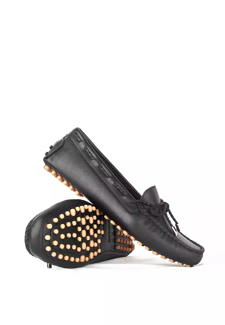 Sepatu Casual Wanita Loafer Moccasin Gino Mariani Elora Hitam