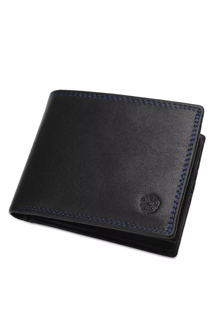 Men's Genuine Leather RFID Blocking Bi Fold Wallet