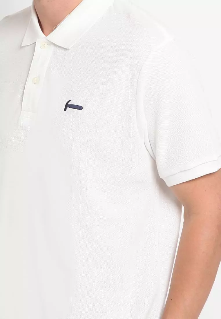 Hammer Men Polo Basic Online Z1PO001W1 | Kaos Kerah Pria lengan Pendek Putih