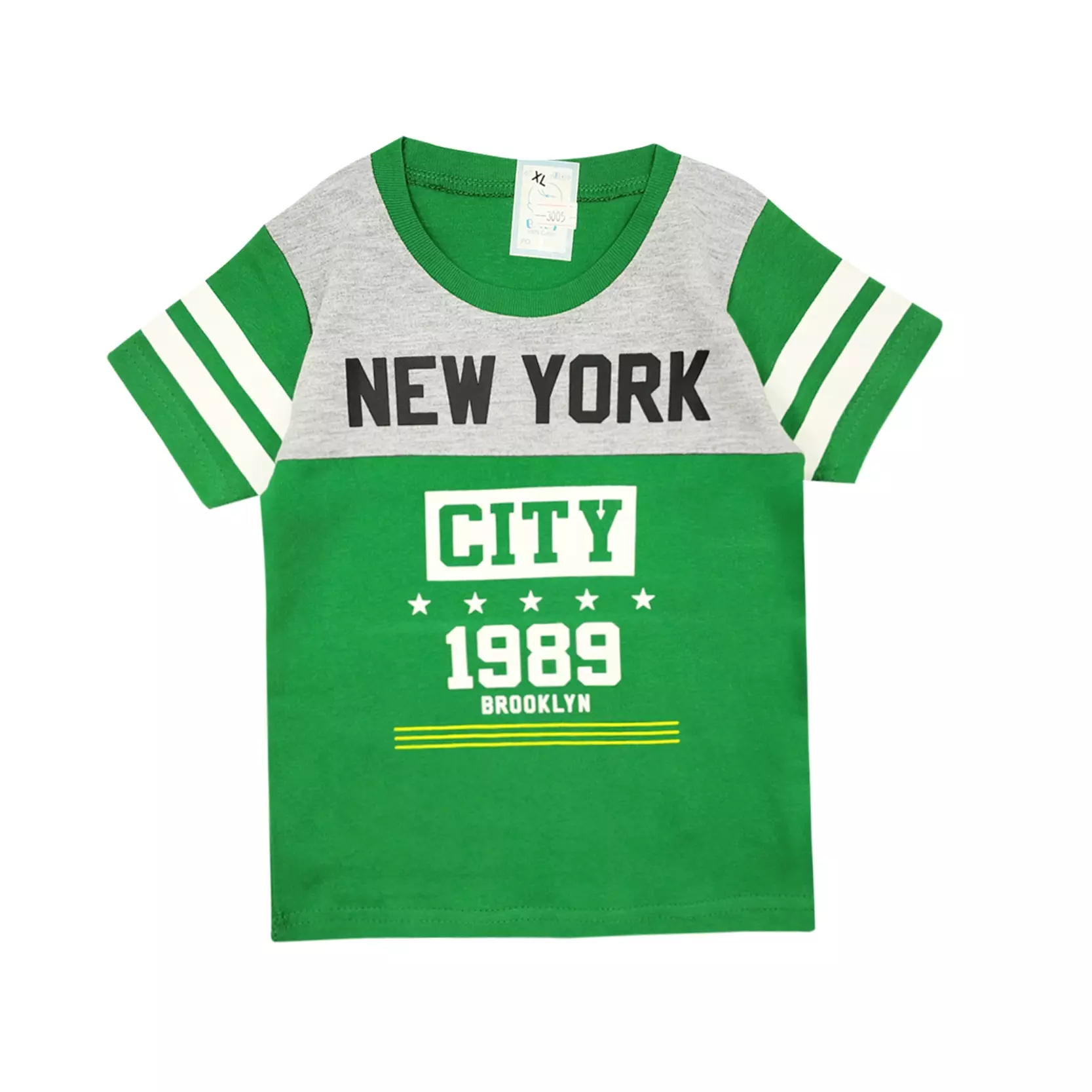 Wakakids Baju Bayi Anak Laki Laki Lengan Pendek Motif New York Setelan Celana 3/4 Dengan Topi Usia 12 Bulan Hingga 18 Bulan 3005 Hijau