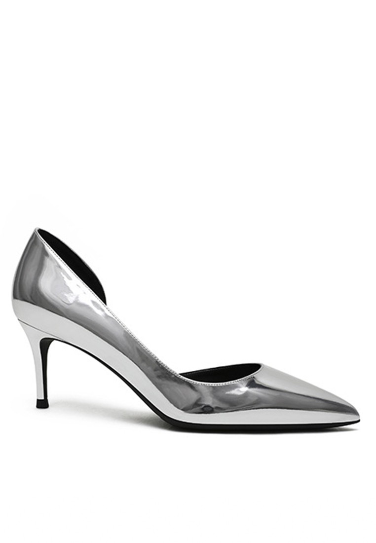 6CM Pointed Metallic Faux Leather High Heel Shoes HZL164